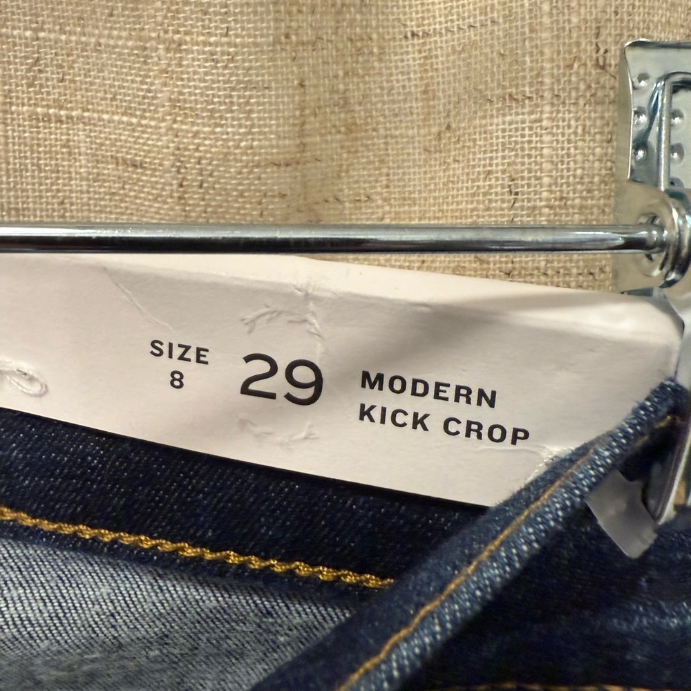 LOFT Dark Modern Kick Crop Jeans NWT - Picture 4 of 6